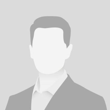 A silhouette of the headshot of a male