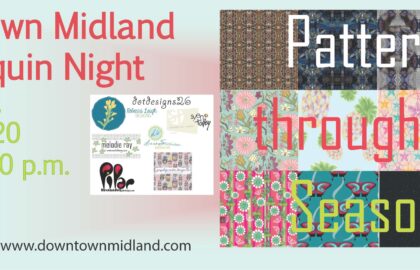 A promotional ad for the Downtown Midland Mannequin Night