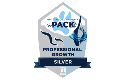 Northwood University "imPACKt" badge indicating Silver level achievement in Professional Growth.