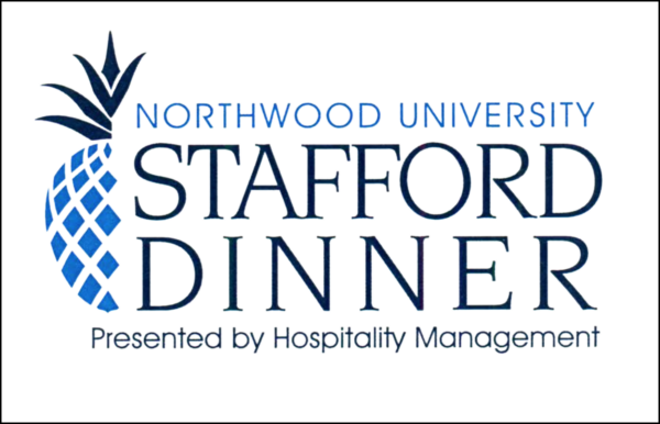 Northwood University Stafford Dinner logo featuring a stylized pineapple and the text: "Stafford Dinner Presented by Hospitality Management.