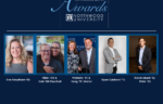 A banner for the 2025 Outstanding Alumni Awards at Northwood University features photos of distinguished alumni Eve Knudtsen, Nikki and Bob Paschall, Michelle and Greg Waller, Ryan Caldwell, and Kevin Shark.