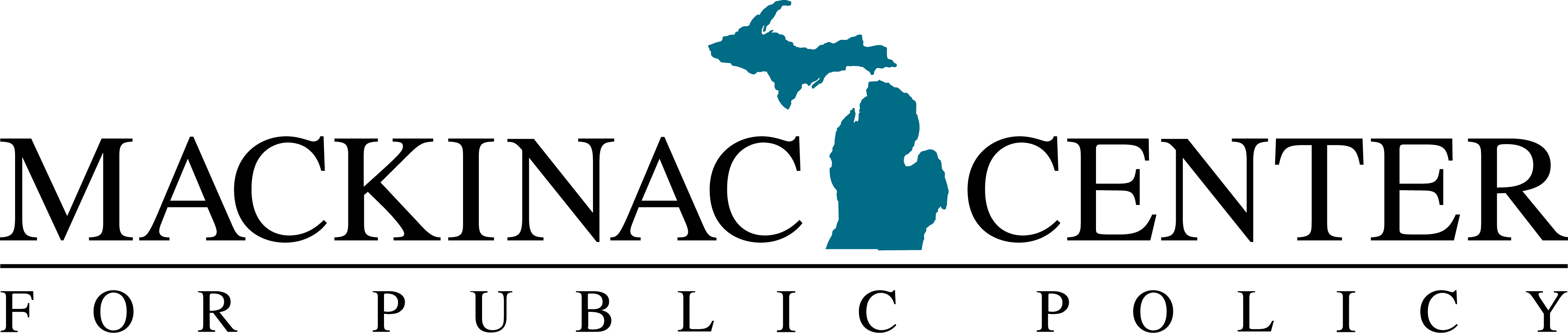 Mackinac Center for Public Policy logo with silhouettes of Michigan's Upper and Lower Peninsulas integrated into the text, offering valuable Information for Parents.