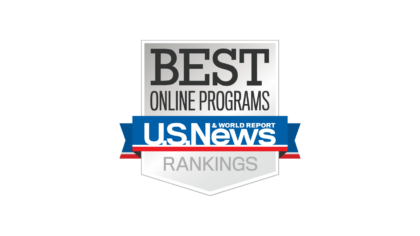 US News & World Report Best Online Programs Rankings badge with bold text, a blue ribbon graphic, and a nod to Northwood University's Academic Rankings.
