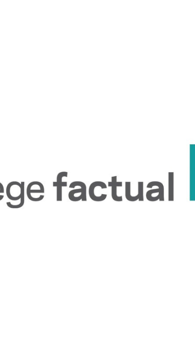 The image shows the College Factual logo with the words "college factual" and three teal bar chart icons on a white background, representing Northwood University's Academic Rankings.